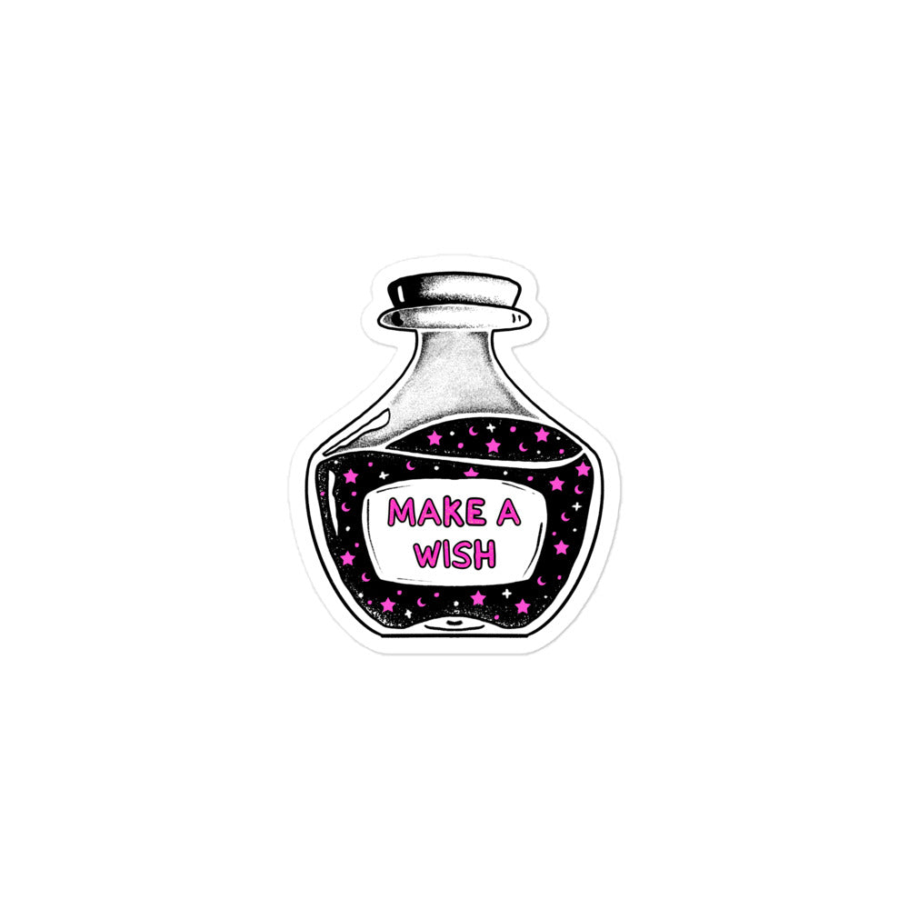 Make a Wish Potion Bottle Bubble-free Vinyl Sticker