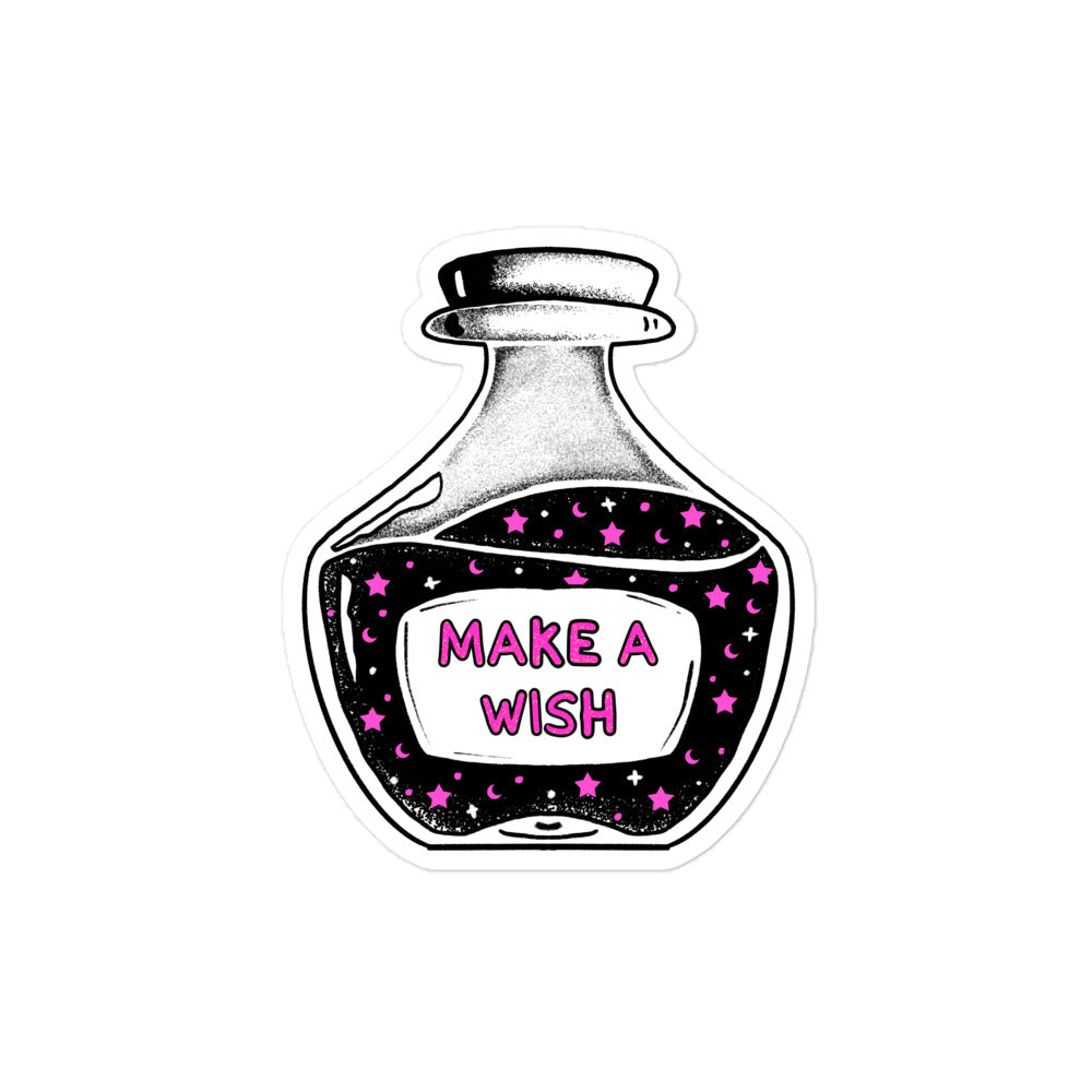Make a Wish Potion Bottle Bubble-free Vinyl Sticker