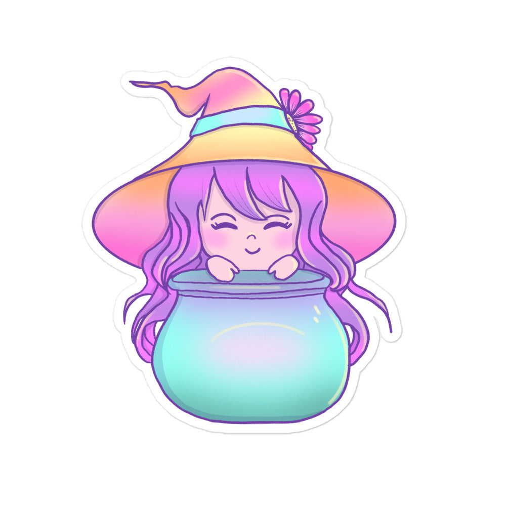 Cute Witch Bubble-free Vinyl Stickers