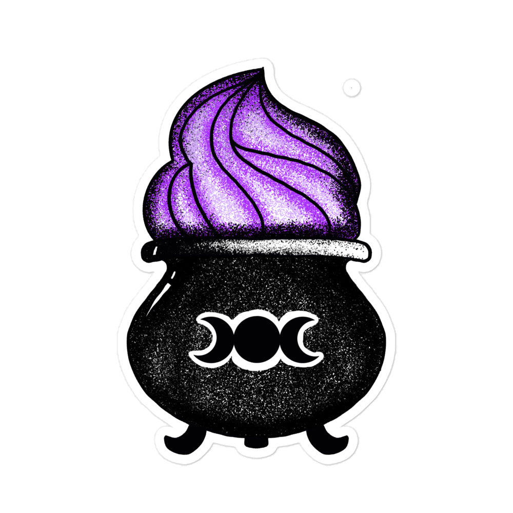 Cauldron with Purple Smoke Bubble-free Vinyl Stickers