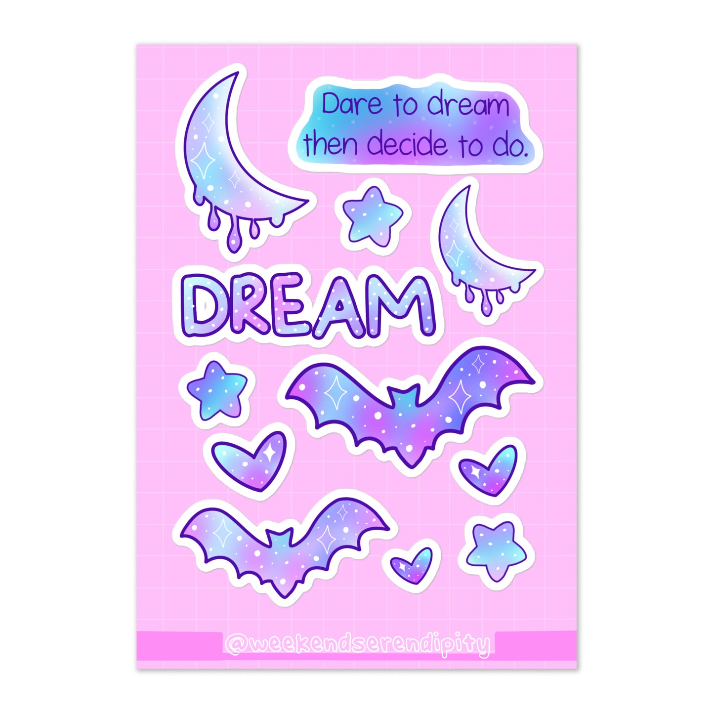 Dare to Dream Galaxy Sticker sheet