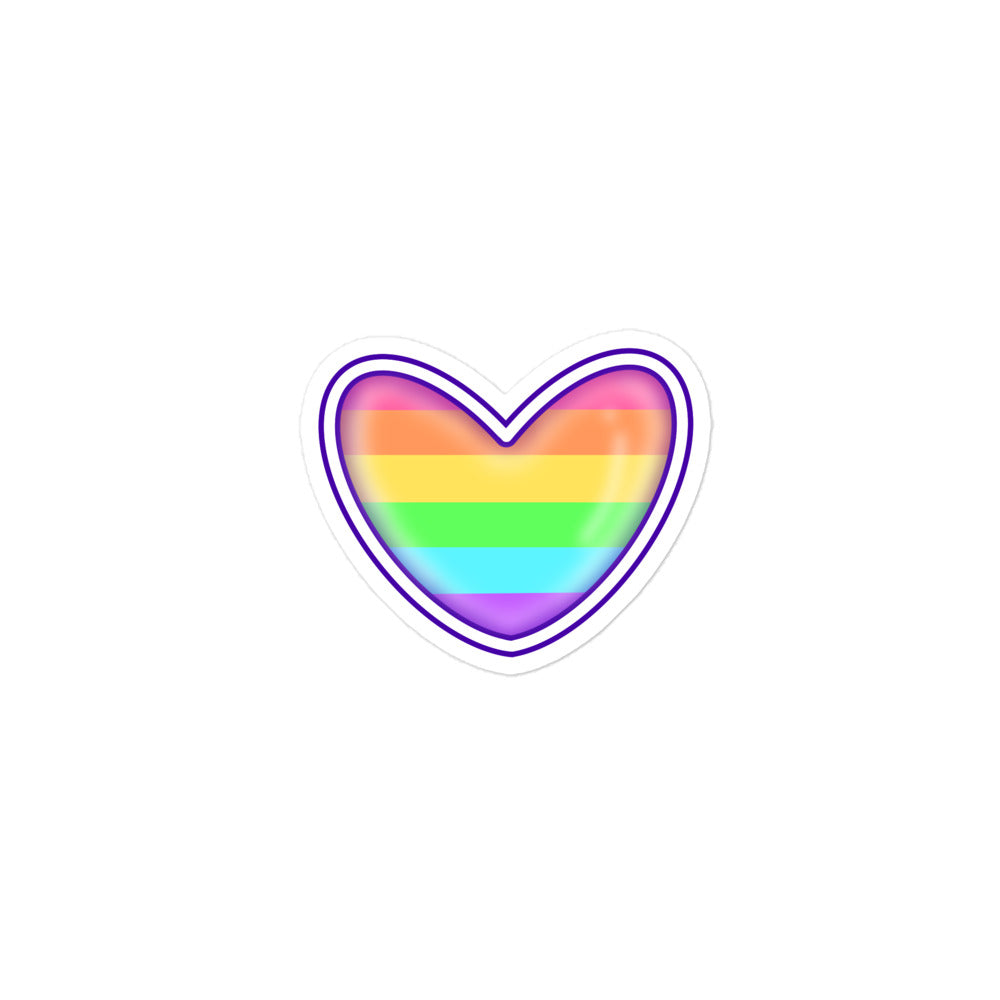 Rainbow Heart Bubble-free stickers
