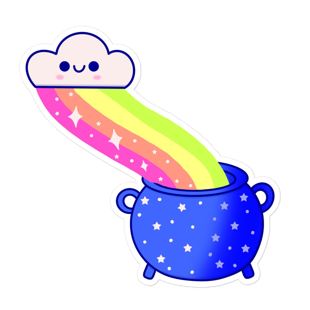 Rainbow Fill Your Cauldron Bubble-free stickers