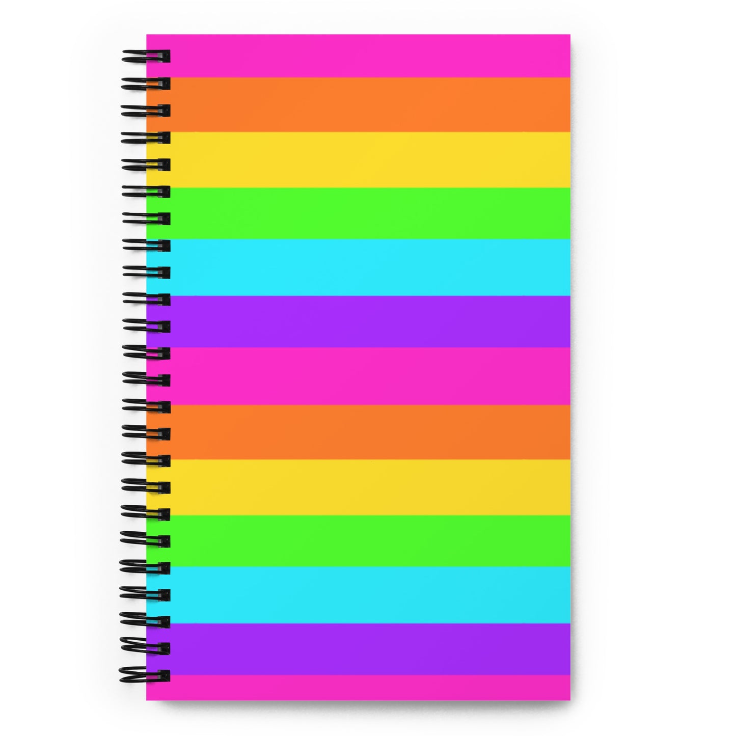 Simple Rainbow Stripe Spiral notebook